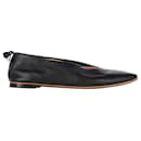 Bottega Veneta Almond Toe Flats in Black Leather 