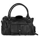 Tod's Front Pocket Zip Satchel in Black Leather 