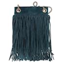 Saint Laurent Grace Fringe Small Hobo Tasche aus grüner Wildleder