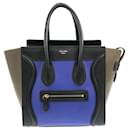 Celine Blue Micro Tricolor Luggage Tote - Céline