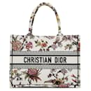 Dior White Medium Jardin Botanique Book Tote