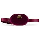 Gucci Purple GG Marmont Matelasse Velvet Belt Bag