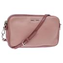 Borsa a spalla Miu Miu in pelle rosa Auth bs15111