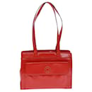 Sac à épaule CELINE en cuir rouge Auth bs15049 - Céline