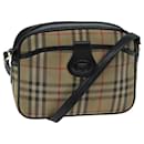 Burberrys Nova Check Shoulder Bag Beige Black Auth ti1761 - Autre Marque