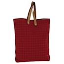 HERMES Amedabaka Badu Posh Shoulder Bag Canvas Red Auth bs15159 - Hermès