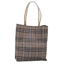 Borsa tote in tela beige con motivo Nova Check di BURBERRY Auth yk12919 - Burberry