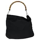 Bolsa de Ombro GUCCI Bamboo Nylon Marrom 001 1998 1577 5 Auth ep4477 - Gucci