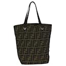 FENDI Zucca Canvas Handtasche Schwarz Braun Auth ep4447 - Fendi