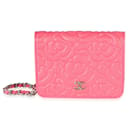 Chanel Pink Caviar Camellia Embossed Chain Belt Bag