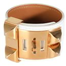 Hermes Collier de Chien Leather Gold Plated Bracelet - Hermès