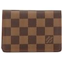 Tarjetero Louis Vuitton Damier Ebene marrón