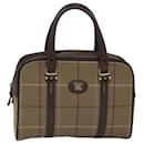 Burberrys Nova Check Hand Bag Canvas Beige Auth ep4494 - Autre Marque