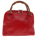 Borsa a mano in pelle GUCCI Bamboo 000 2865 0290 Auth 77456 - Gucci