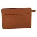 LOUIS VUITTON Epi Pochette Homme Clutch Bag Brown Zipang gold M52528 Auth 76284 - Louis Vuitton