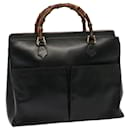 Sac à main en cuir noir GUCCI Bamboo 002 2850 0322 0 Auth 75958 - Gucci