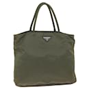 PRADA Borsa a mano in nylon khaki Auth 74857 - Prada