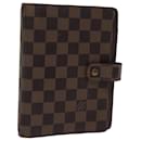 LOUIS VUITTON Agenda MM Damier Ebene Couverture R20240 LV Auth 76230 - Louis Vuitton