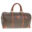 Bolsa Boston em lona Macadam CELINE em couro PVC marrom Auth ki4504 - Céline