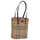 Bolsa tote de lona bege com estampa Nova Check da BURBERRY Auth ep4573 - Burberry