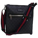 Sac à bandoulière GUCCI GG Supreme Sherry Line PVC Marine Rouge 474137 Auth bs15096 - Gucci