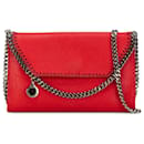 Bolsa crossbody Falabella em couro de veado shaggy vermelho Stella McCartney - Stella Mc Cartney