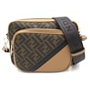 Fendi Zucca Canvas & Leather Shoulder Bag Leather Crossbody Bag 7VA607ALKAF1IKC in Great Condition