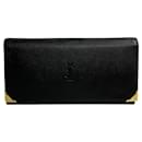 Yves Saint Laurent Cassandra Logo Long Wallet Leather Long Wallet 41802 in Great Condition