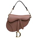 Dior Brown Mini Leather Saddle Bag