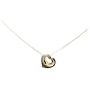 Tiffany Silver Elsa Peretti Sterling Silver Double Open Heart Pendant Necklace - Tiffany & Co