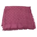 LOUIS VUITTON MONOGRAM BORDEAUX CHAL L M71359 SILK WOOL 140CM SHAWL - Louis Vuitton