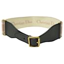 NEUF CEINTURE CHRISTIAN DIOR SIGNATURE LARGE B0001CBTE T75 TOILE CUIR BELT - Christian Dior