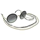 NEUF LUNETTES DE SOLEIL CHANEL CHAINES PERLES 4245 DORE ETUI SUNGLASSES - Chanel