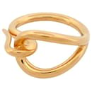 ANNEAU DE FOULARD HERMES JUMBO METAL DORE H601702S00 SCARF GOLDEN RING - Hermès