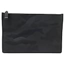 NEUF POCHETTE VALENTINO CAMOUFLAGE EN CUIR NOIR NEW LEATHER POUCH CLUTCH - Valentino