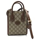 Gucci Mini Interlocking G Tote Bag aus Canvas 671623 in gutem Zustand