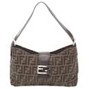 Fendi Zucca Shoulder Bag Canvas Shoulder Bag in Very Good Condition