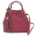 Gucci Interlocking G Soho Handbag Leather Handbag 336751 in Very Good Condition