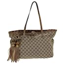 Bolso tote de lona GG Gucci beige 218780 Auth 76843