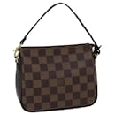 LOUIS VUITTON Poche de Maquiagem Damier Ebene N51982 LV Auth fm3456 - Louis Vuitton