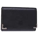 CARTIER Key Case Leather Black Auth am6380 - Cartier