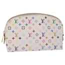 LOUIS VUITTON Monogram Multicolor Pochette Cosmetic White M47354 LV Auth 76266 - Louis Vuitton