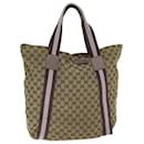 GUCCI GG Canvas Sherry Line Tote Bag Pink Beige 189669 Auth yk12855 - Gucci