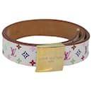 LOUIS VUITTON Ceinture Carré Monogram Multicolore Blanche M9270U LV Auth 76310 - Louis Vuitton