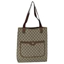 GUCCI GG Supreme Web Sherry Line Tote Bag PVC Beige Rot 39 02 003 Auth 76847 - Gucci