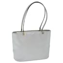 Salvatore Ferragamo Tote Bag Leather Silver Auth 77477