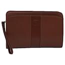 Burberrys Clutch Bag Leather Brown Auth ep4543 - Autre Marque