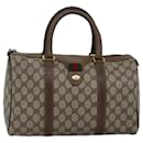 GUCCI GG Supreme Web Sherry Line Boston Bag PVC Beige Red 58 02 007 Auth ep4540 - Gucci