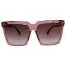 Occhiali da sole quadrati Tom Ford Sabrina 58mm in acetato rosa