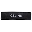 Barrette Celine Troimphe en cuir de veau marron et toile - Céline